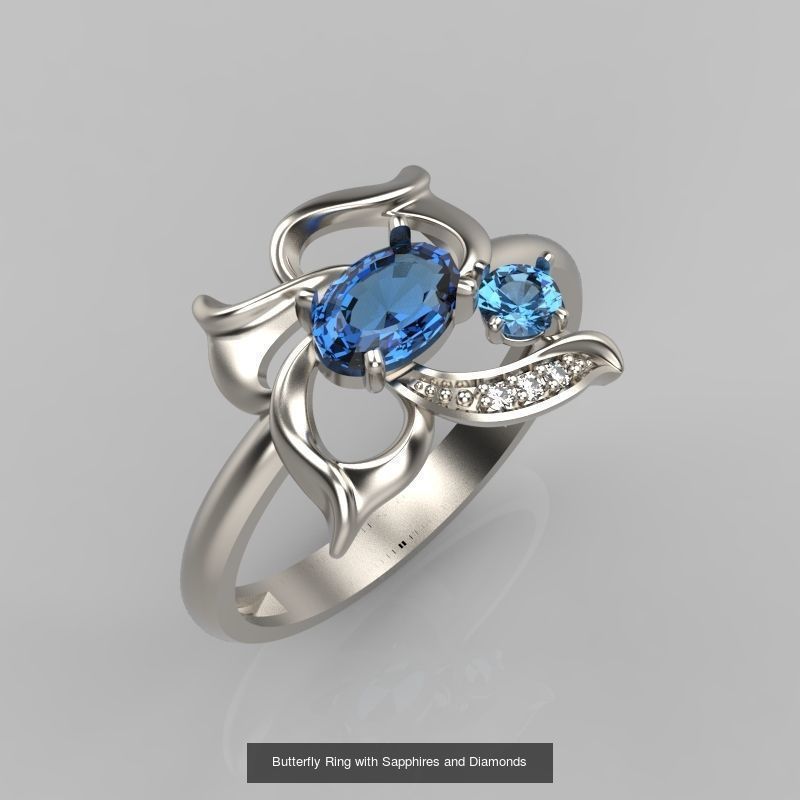 60 Women Rings set 3dm stl 3D print model 3D Model Collection_22