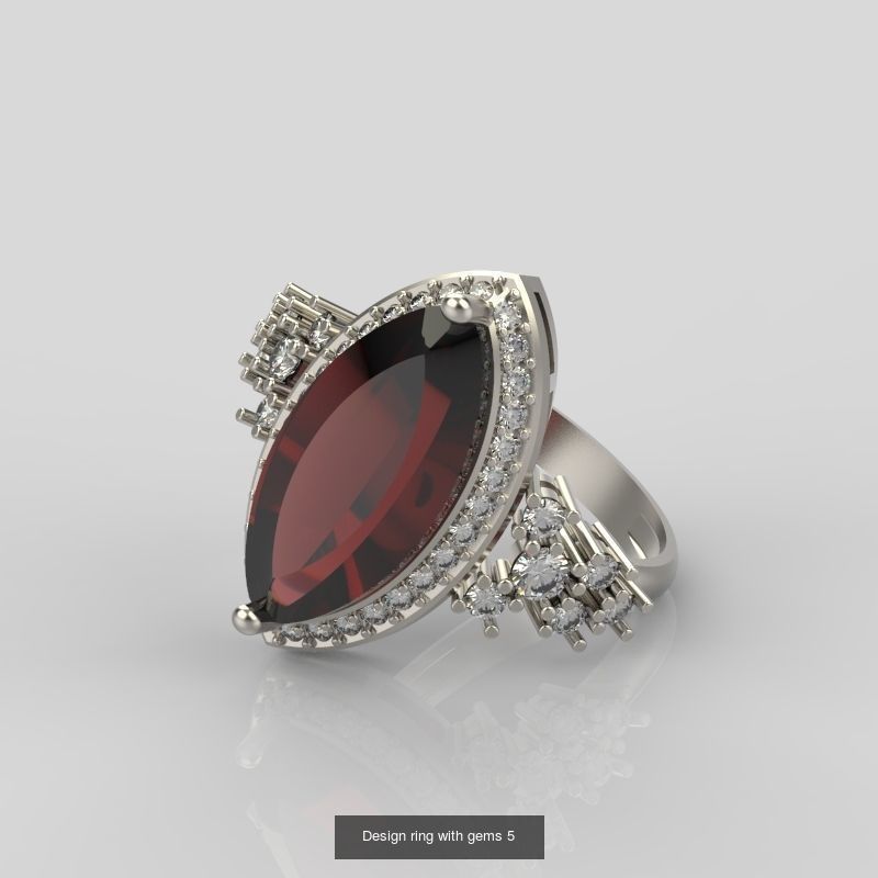 60 Women Rings set 3dm stl 3D print model 3D Model Collection_32