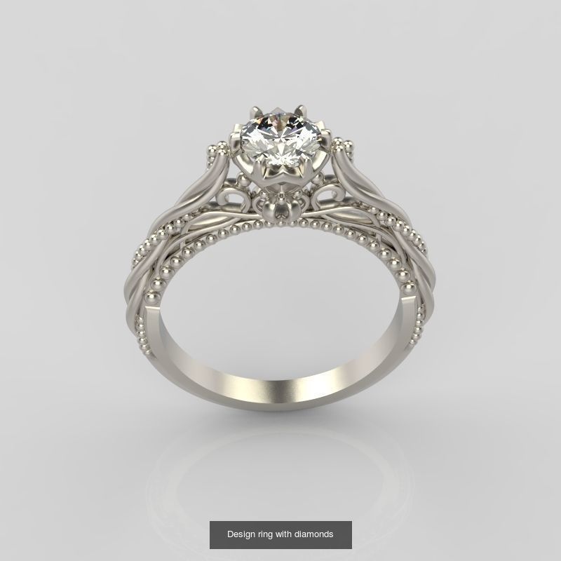 60 Women Rings set 3dm stl 3D print model 3D Model Collection_43