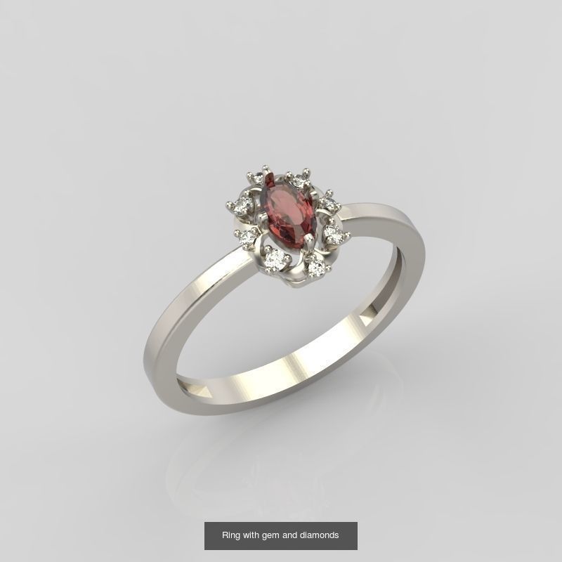 60 Women Rings set 3dm stl 3D print model 3D Model Collection_47