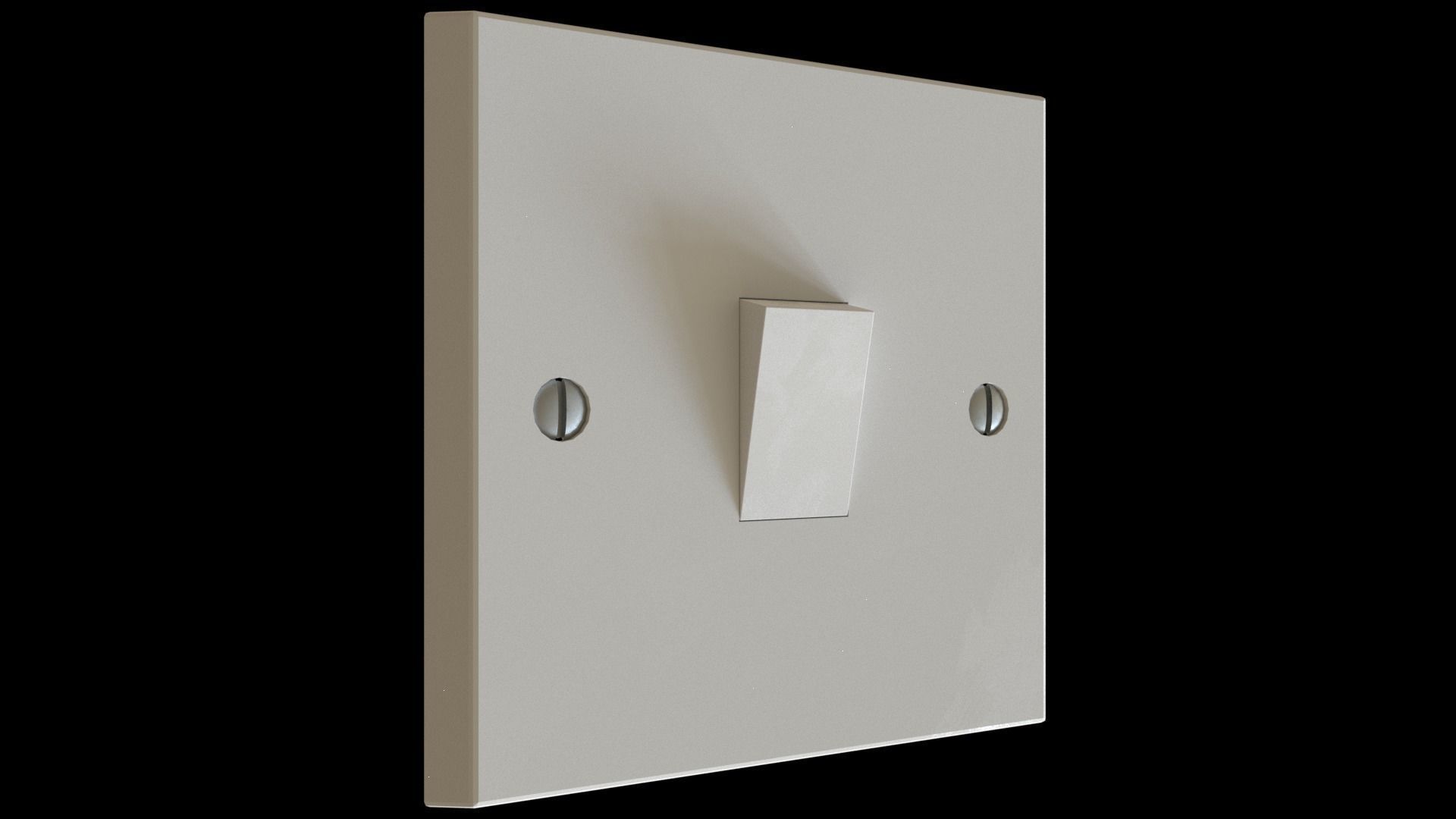 Generic Low Poly Light Switch 3D model_1