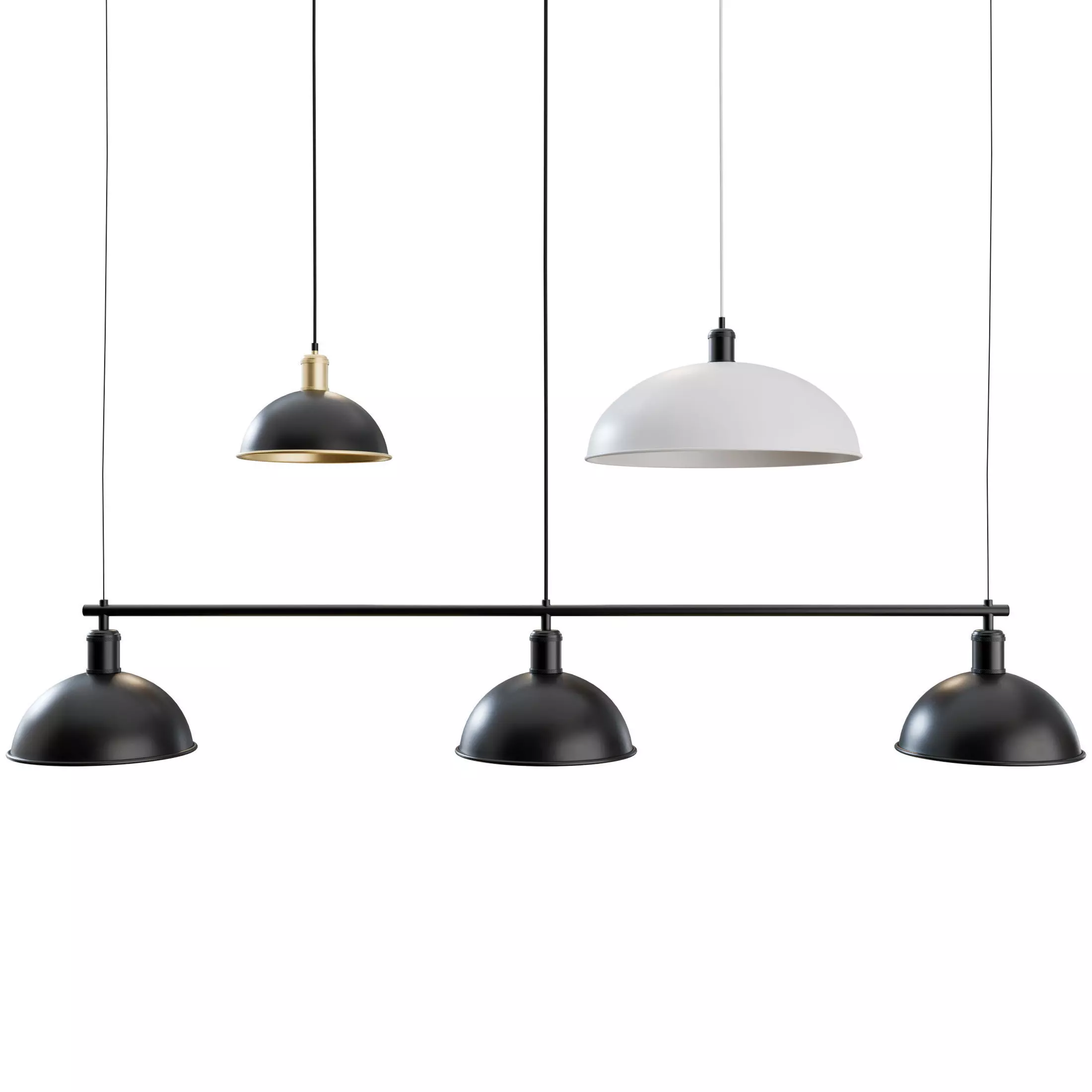 Hubert Suspension Frame and Pendant By MENU 3D model_0