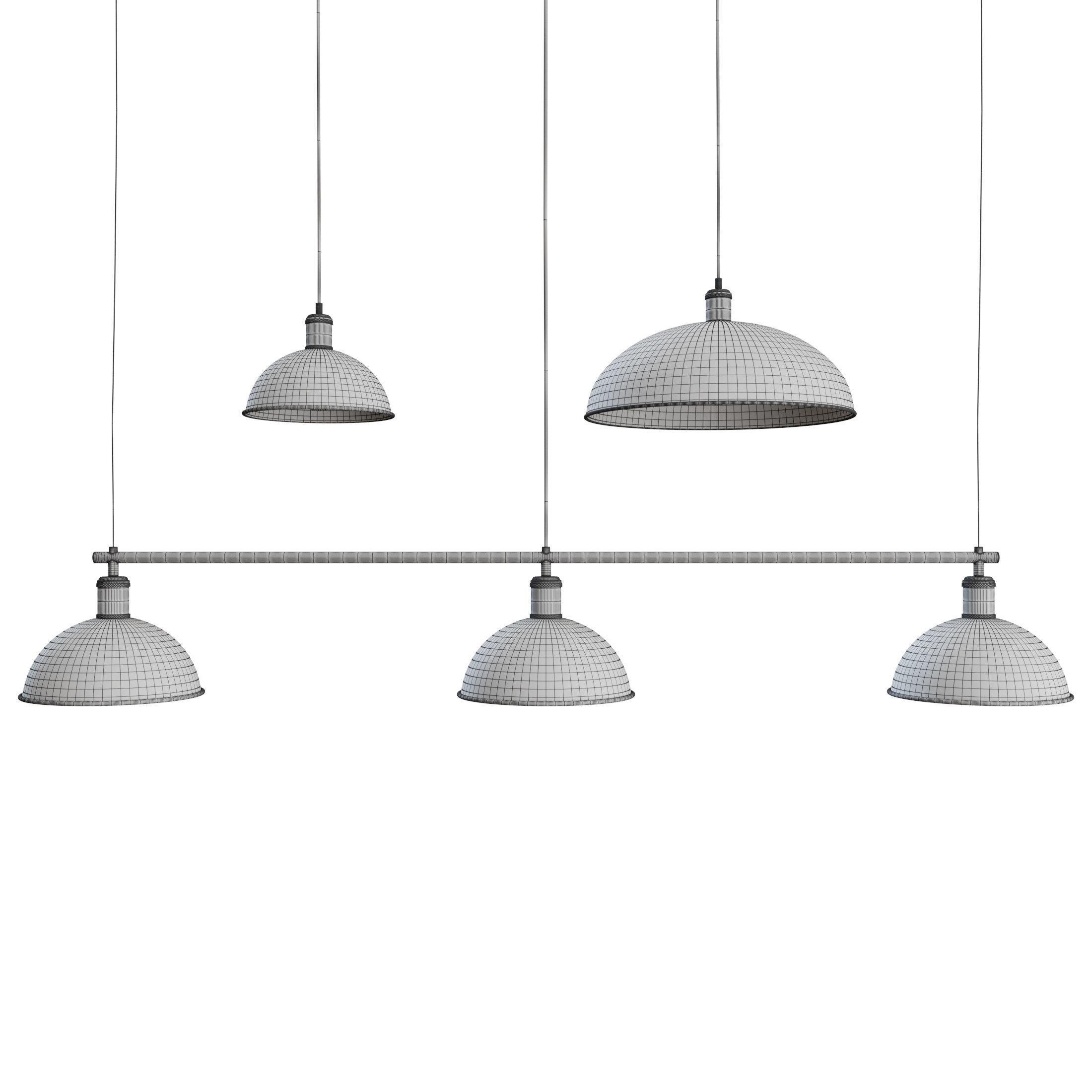 Hubert Suspension Frame and Pendant By MENU 3D model_5