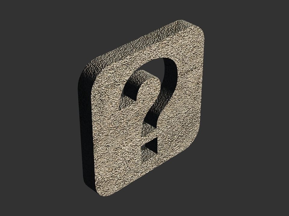 Question mark logo 3D print model_30