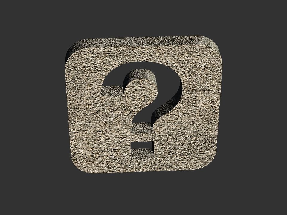 Question mark logo 3D print model_23