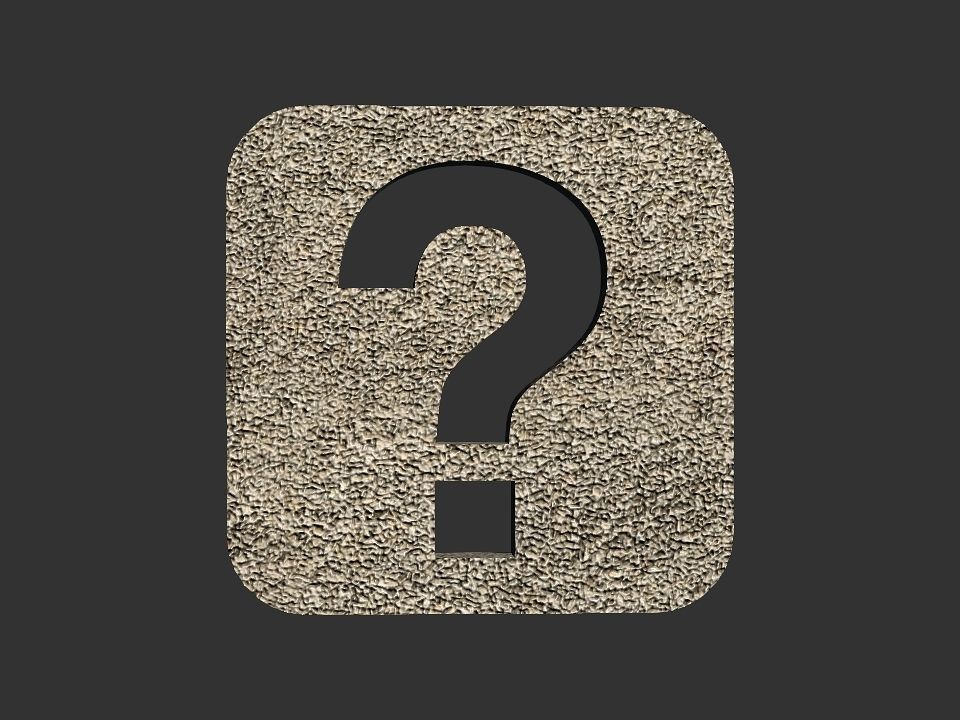 Question mark logo 3D print model_19