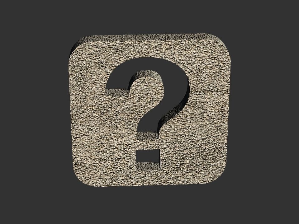 Question mark logo 3D print model_22