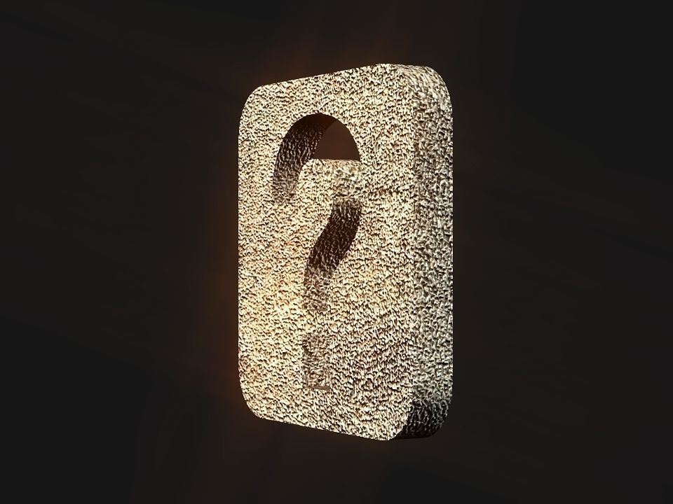 Question mark logo 3D print model_36