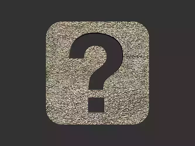 Question mark logo 3D print model
