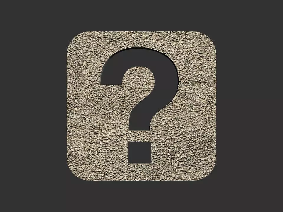 Question mark logo 3D print model_0