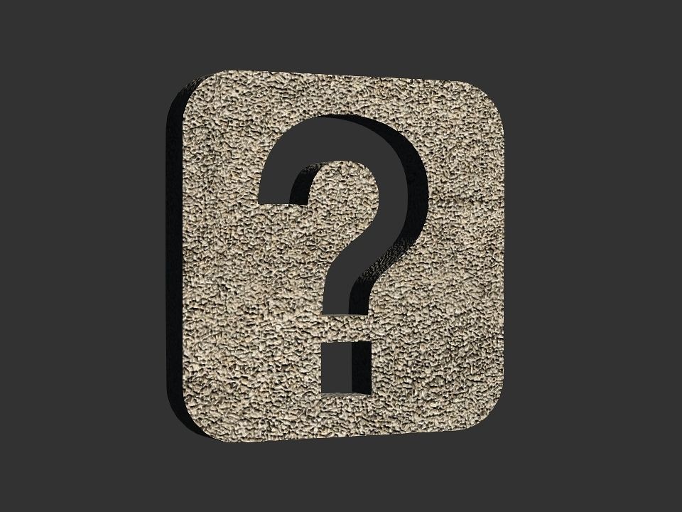 Question mark logo 3D print model_17