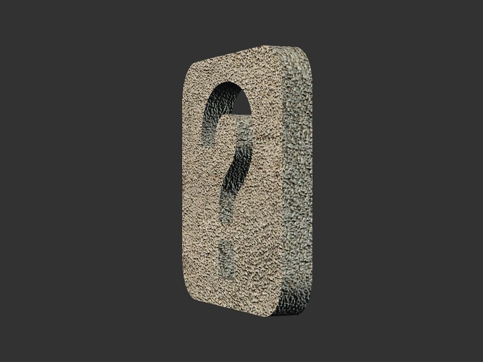 Question mark logo 3D print model_34