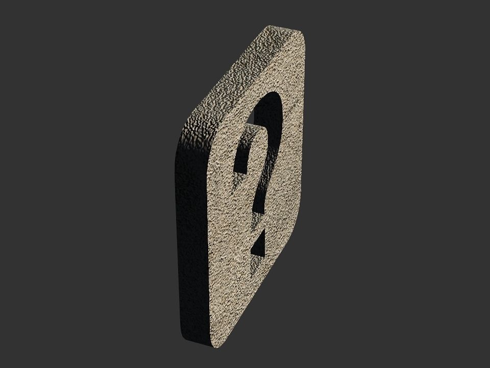 Question mark logo 3D print model_32