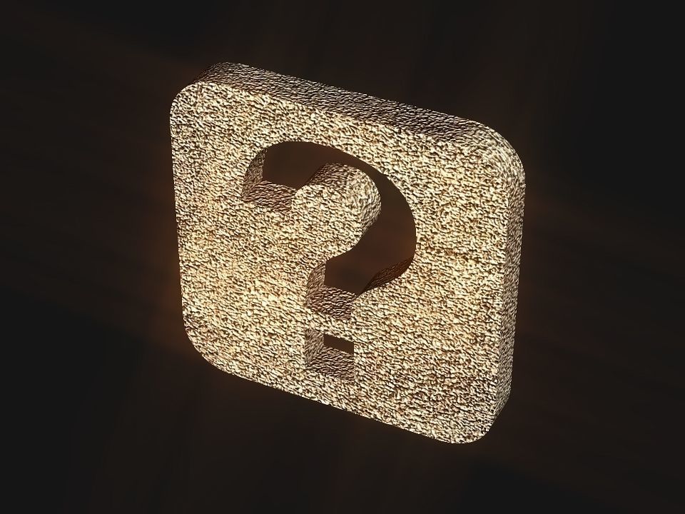 Question mark logo 3D print model_40