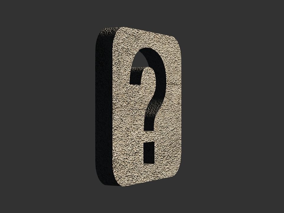 Question mark logo 3D print model_13
