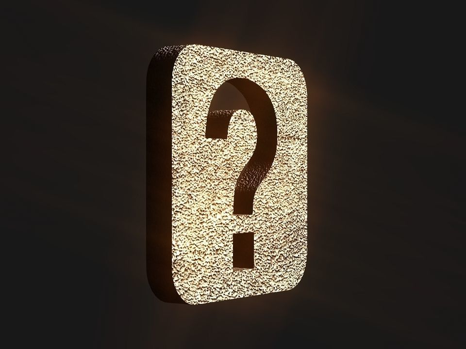 Question mark logo 3D print model_37