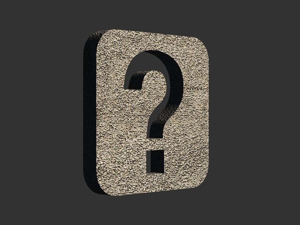 Question mark logo 3D print model_15