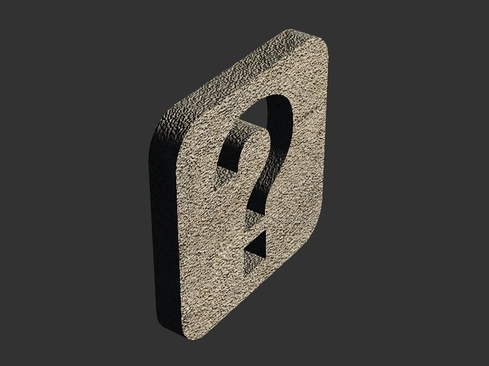 Question mark logo 3D print model_31