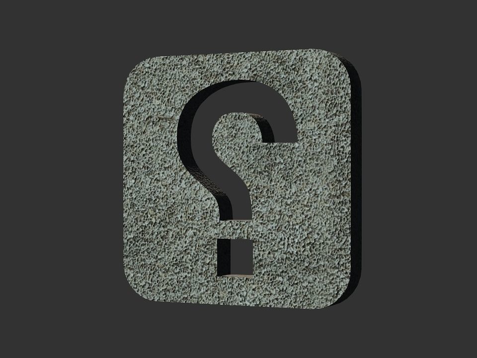 Question mark logo 3D print model_47