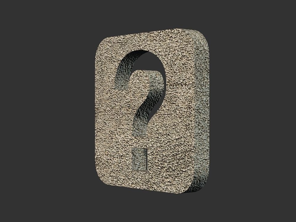 Question mark logo 3D print model_20