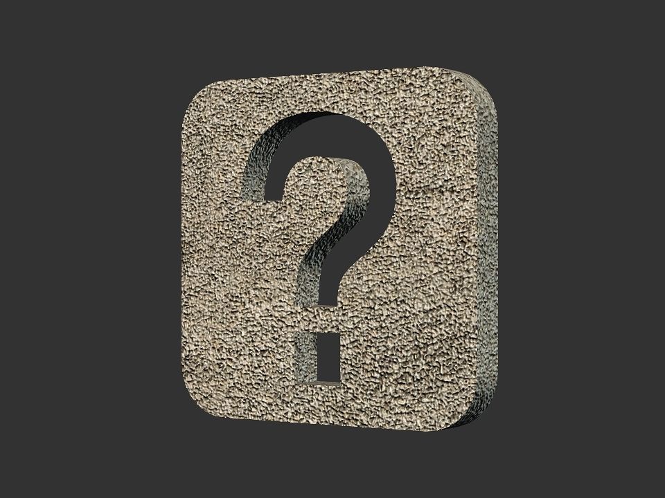 Question mark logo 3D print model_1