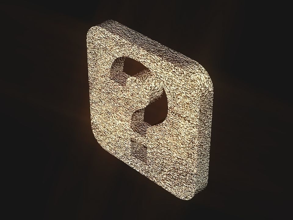 Question mark logo 3D print model_41