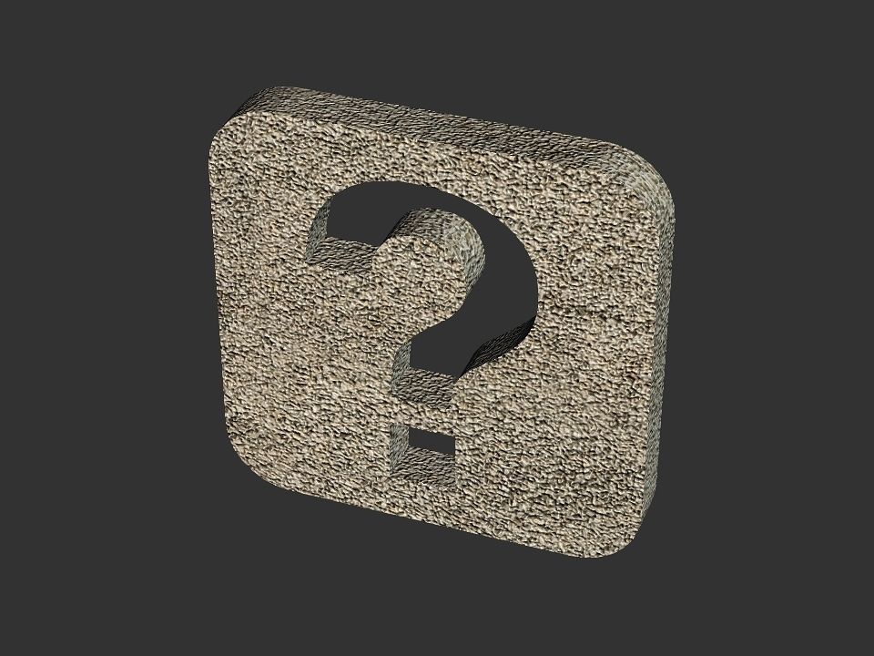 Question mark logo 3D print model_26