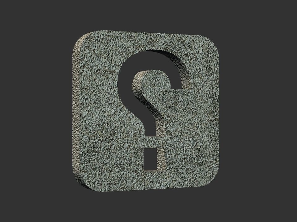 Question mark logo 3D print model_45