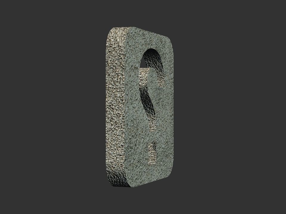 Question mark logo 3D print model_43