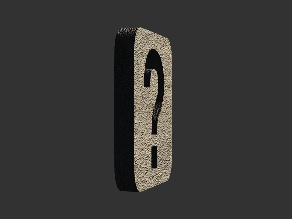 Question mark logo 3D print model_10
