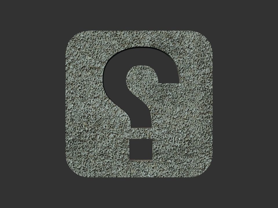 Question mark logo 3D print model_46