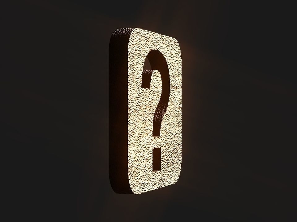 Question mark logo 3D print model_38