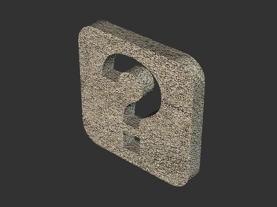 Question mark logo 3D print model_27