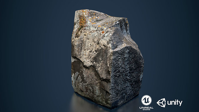 Rock low poly Low-poly 3D model