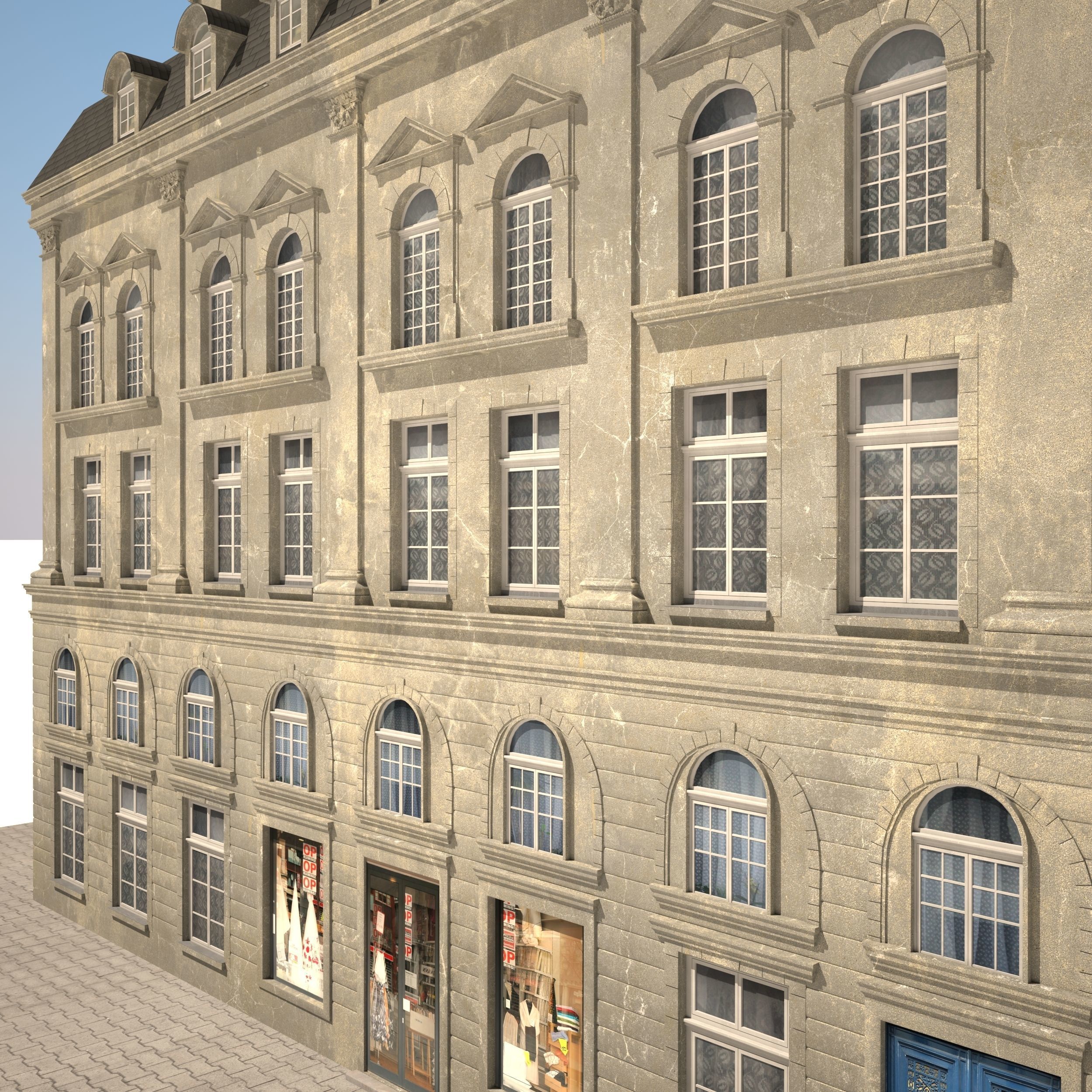 European city building 3D model