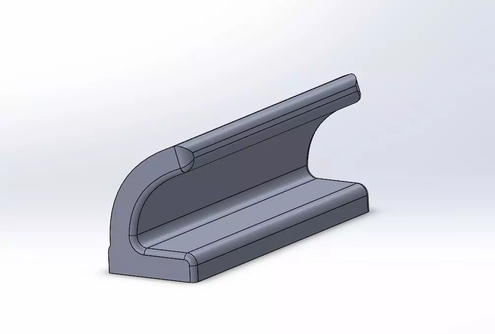 Handle metal bracket 3D print model_0