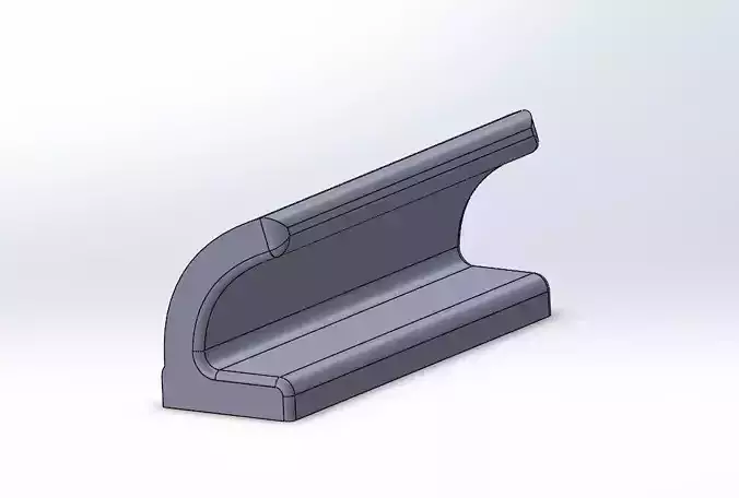 Handle metal bracket 3D print model