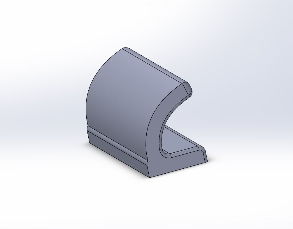 Handle metal bracket 3D print model_1