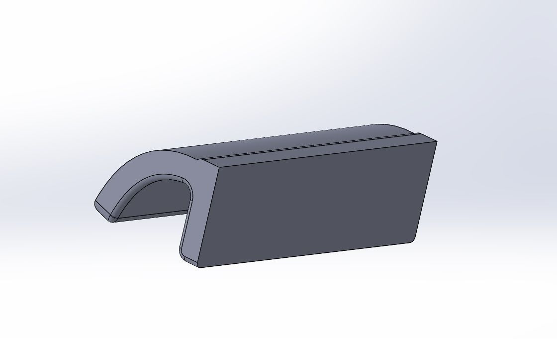 Handle metal bracket 3D print model_2