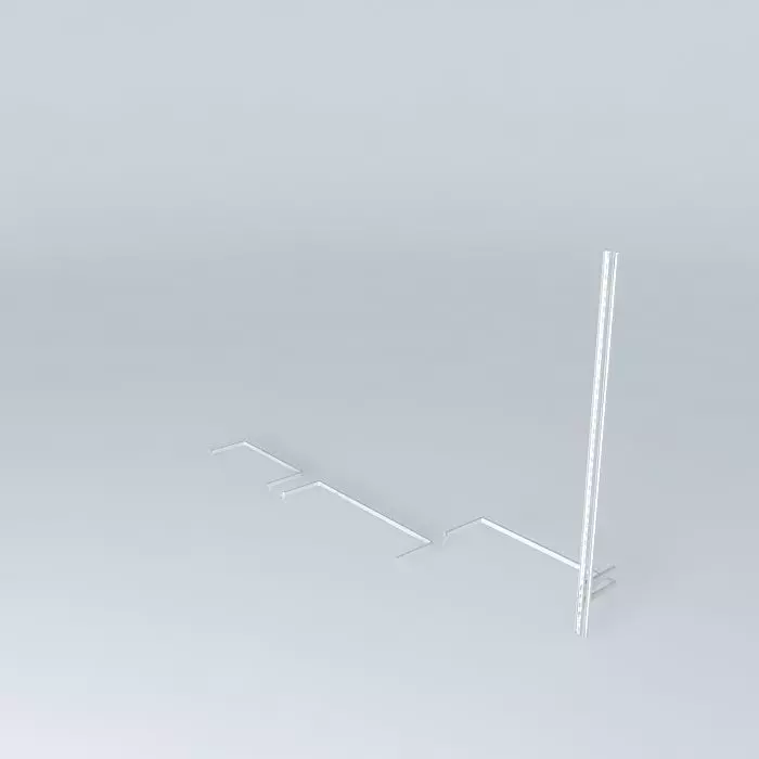 Rail, macaw and French hand Free 3D model
