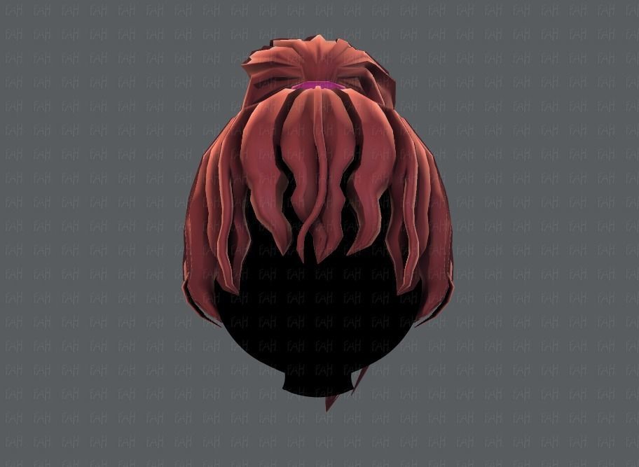 3D Hair style for girl V71 Low-poly 3D model_17