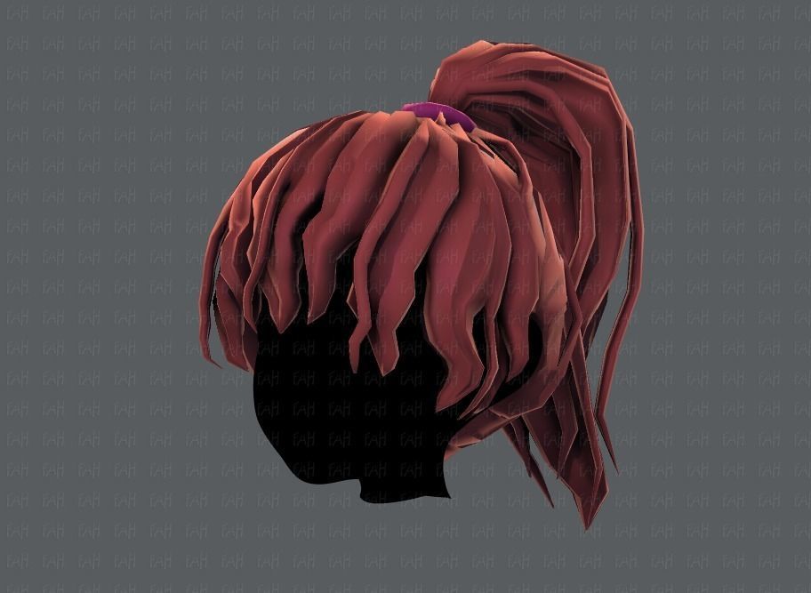 3D Hair style for girl V71 Low-poly 3D model_24