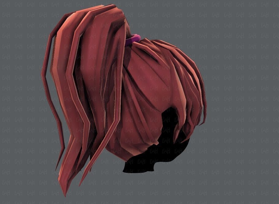 3D Hair style for girl V71 Low-poly 3D model_20