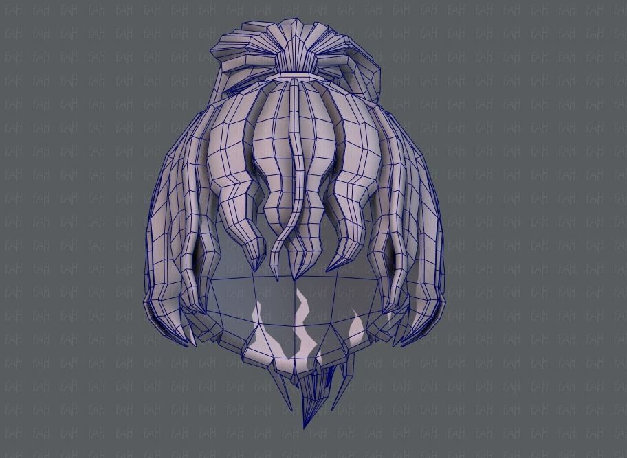 3D Hair style for girl V71 Low-poly 3D model_40