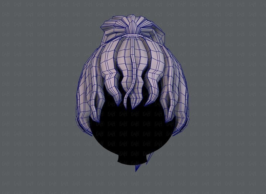 3D Hair style for girl V71 Low-poly 3D model_25