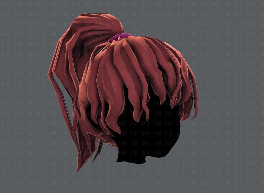 3D Hair style for girl V71 Low-poly 3D model_18