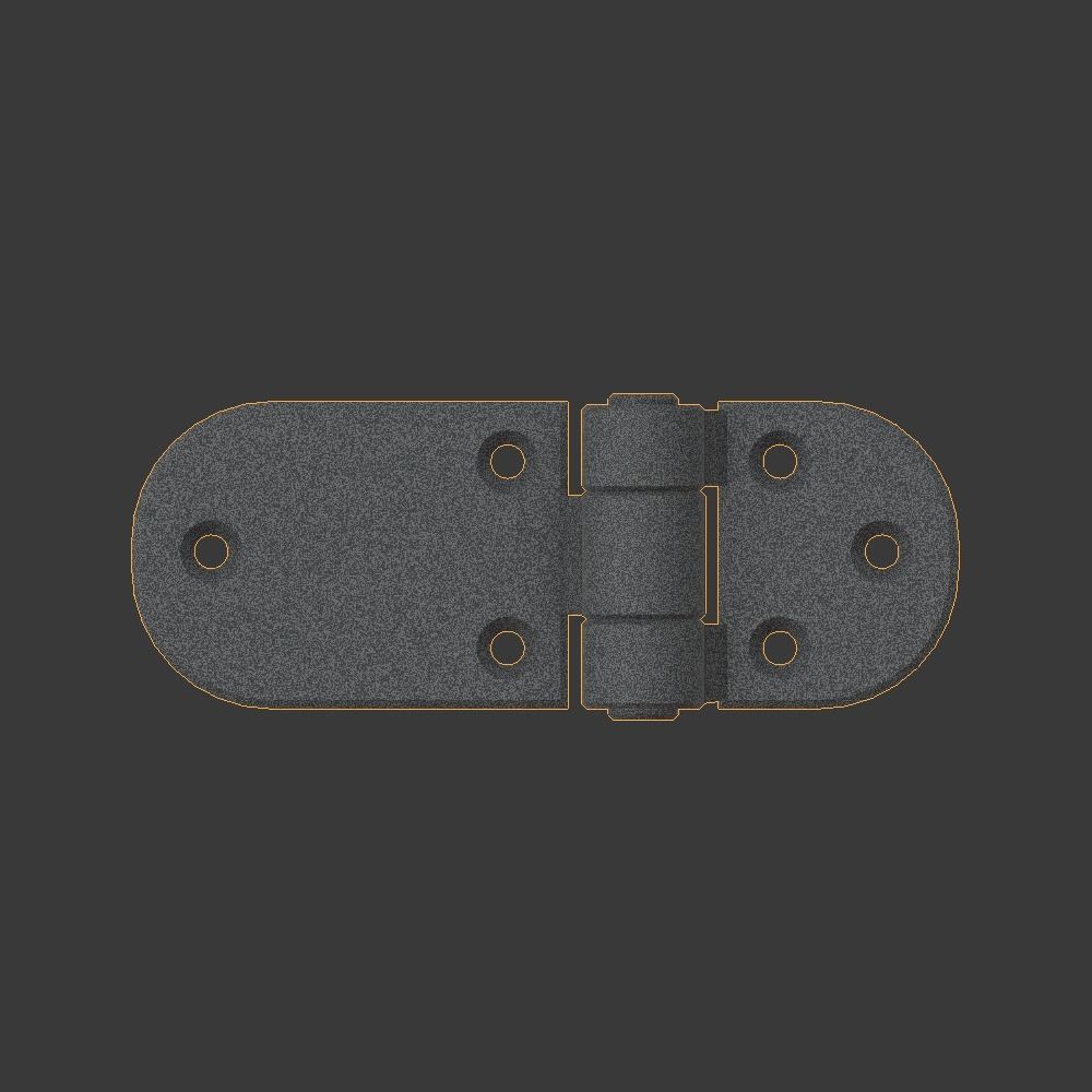 Door hinge 1 Low-poly 3D model_20