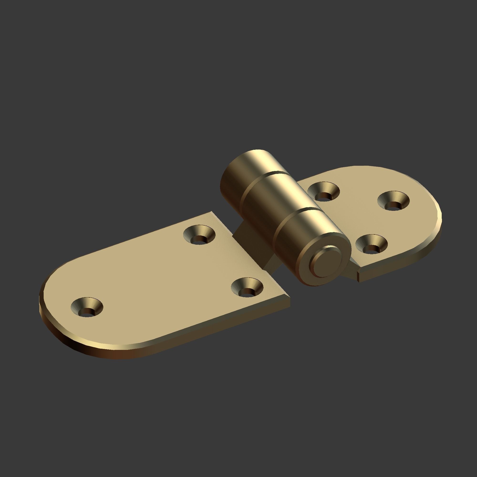 Door hinge 1 Low-poly 3D model_16