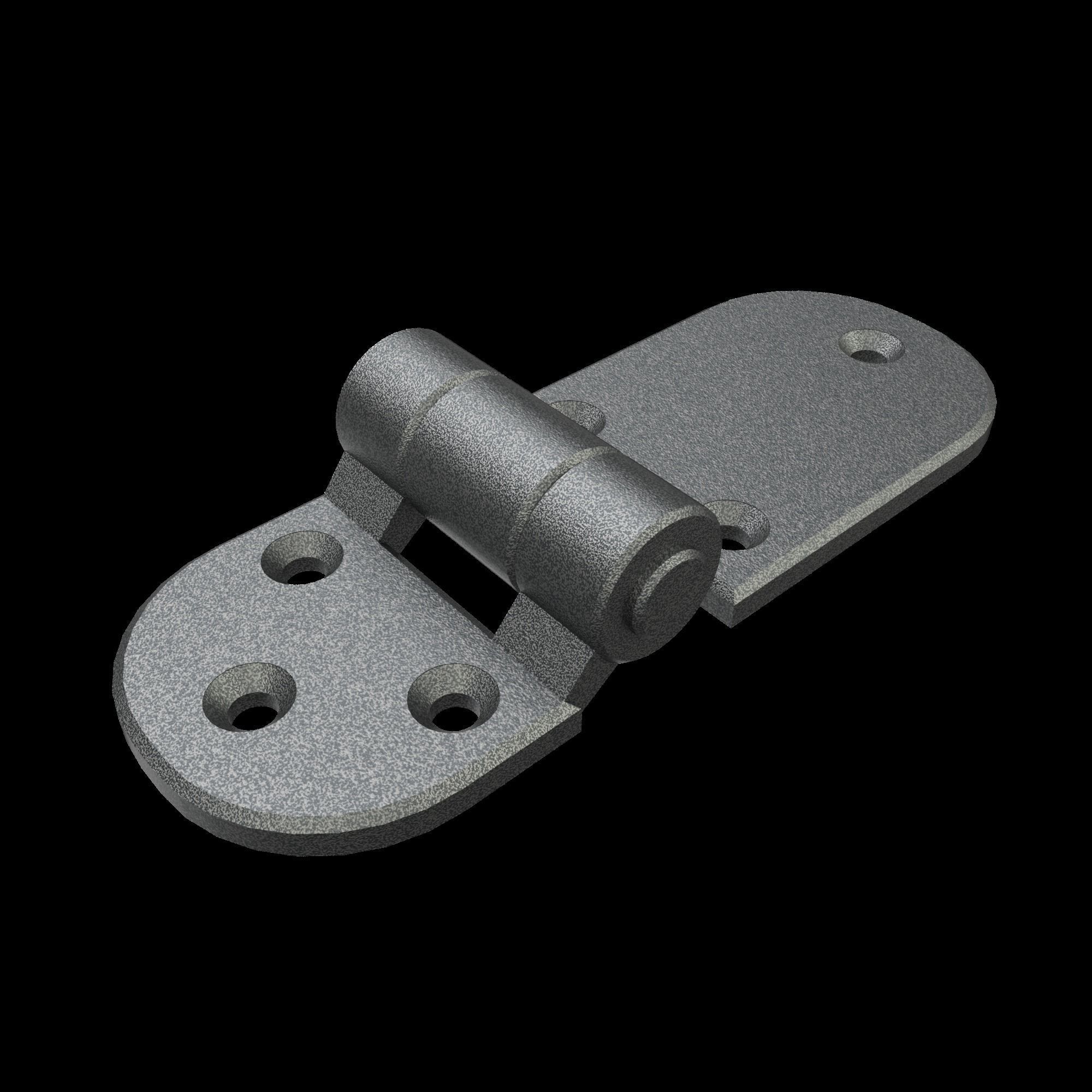 Door hinge 1 Low-poly 3D model_1
