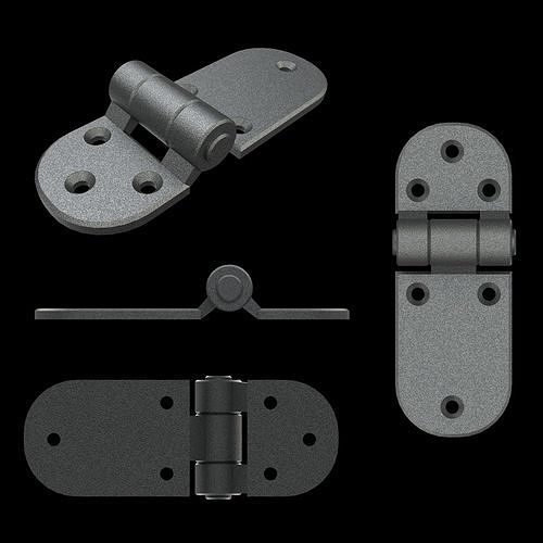 Door hinge 1 Low-poly 3D model